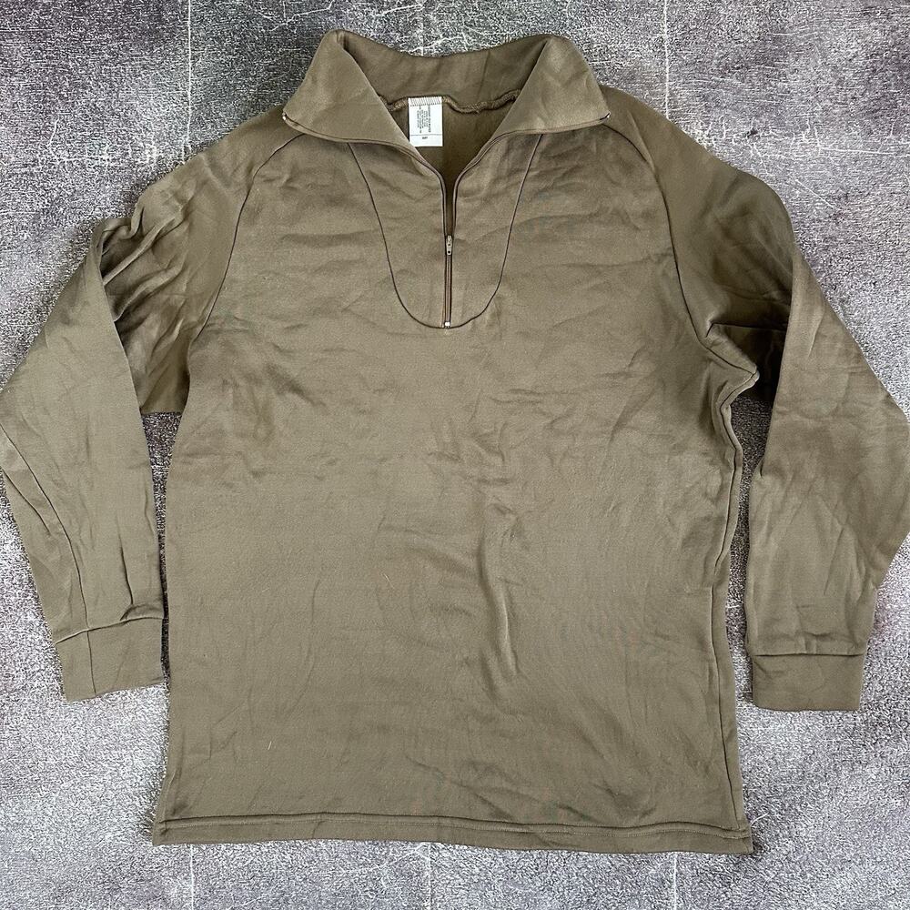 Men's Vintage 90's USGI US Army Military Cold Weather Undershirt Sweatshirt Sz L